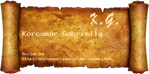 Korcsmár Gabriella névjegykártya