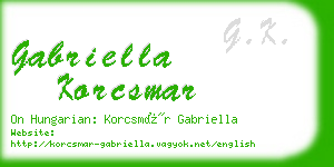 gabriella korcsmar business card